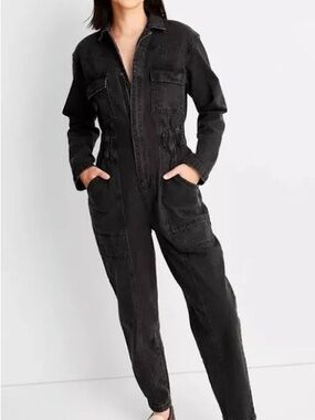 Universal & Thread Black Denim Jumpsuit